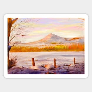 Colours of winter on Bennachie Sticker